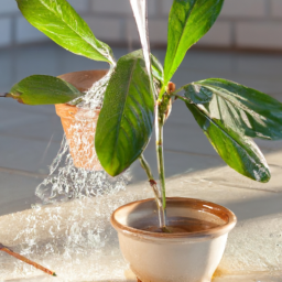Overwatering a plant